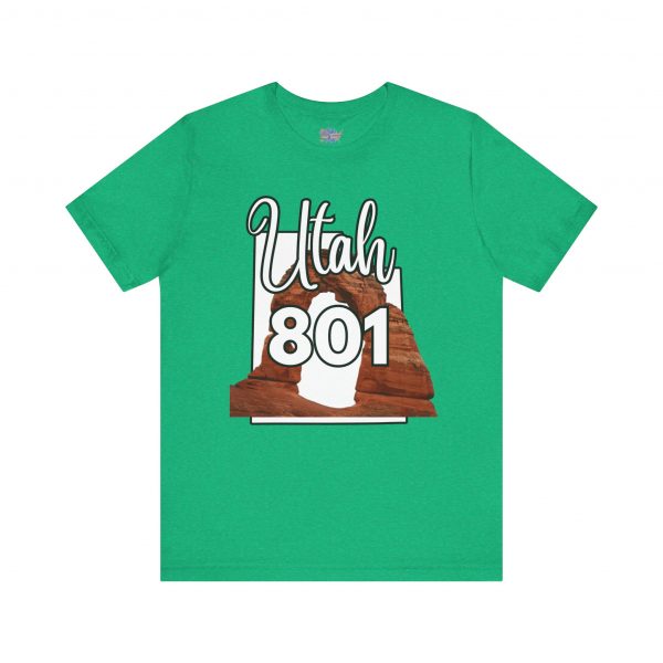 Utah 801 Area Code Arches by State of Mine. Unisex Jersey Tee, Outdoor Adventure Shirt, Travel Gift, Casual Wear, Summer Tee, Unique Design - Image 29