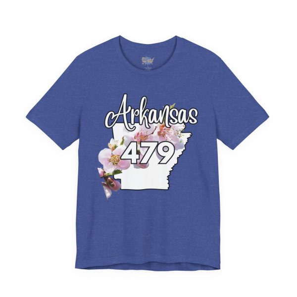 Arkansas State Flower The Apple Blossom 479 Area Code by State of Mine. Unisex Jersey Short Sleeve Tee - Cozy Everyday Wear, Casual Style, Summer Essentials, Gift for Friends, Graphic Tee - Image 8