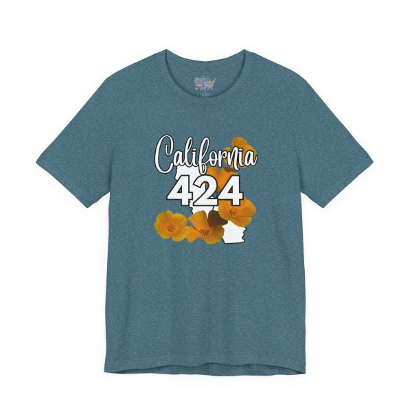 California State Flower the California Poppy 424 Area Code by State of Mine Tee, Unisex Jersey Short Sleeve Shirt, Perfect for Gifts, Travel, and Casual Wear, Ideal for Summer, Birthdays, and [...] - Image 33