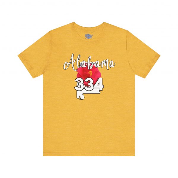 Alabama State Flower the Camellia 334 Area Code Tee by Simply Stated, Casual Summer Wear, State Pride T-Shirt, Travel Souvenir, Gift for Him/Her, Festival Outfit, Outdoor Activities - Image 23