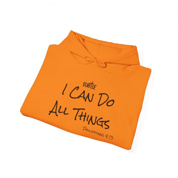 I Can Do All Things by Subtle--Unisex Hoodie, Cozy Sweatshirt, Faith-Based Inspirational Apparel, Philippians 4:13 - Image 34