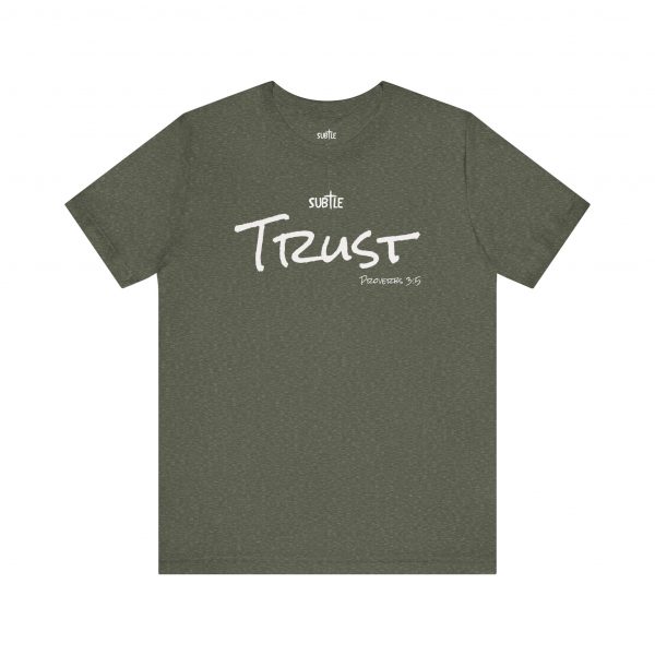 Trust by Subtle Merch--Unisex Dark Colored Heavy Cotton T-Shirt, Faith-Based and Inspirational, Proverbs 3:5 - Image 17