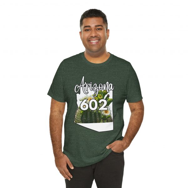 Arizona State Flower the Saguaro Blossom Area Code 602 by State of Mine  Tee, Unisex Jersey Short Sleeve Shirt, Perfect for Gifts, Travel, and Casual Wear, Ideal for Summer, Birthdays, and [...] - Image 2