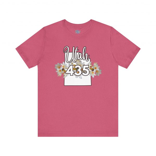 Utah State Flower Sego Lily 435 Area Code by State of Mine Floral Unisex Tee, Casual Shirt, Vintage Vibe, Gift for Utah Lovers, Summer Wear, Vacation Essential - Image 49