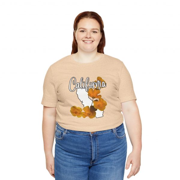 California State Flower the California Poppy by State of Mine Tee, Unisex Jersey Short Sleeve Shirt, Perfect for Gifts, Travel, and Casual Wear, Ideal for Summer, Birthdays, and [...] - Image 2