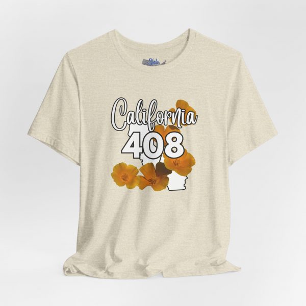 California State Flower the California Poppy 408 Area Code by State of Mine Tee, Unisex Jersey Short Sleeve Shirt, Perfect for Gifts, Travel, and Casual Wear, Ideal for Summer, Birthdays, and [...] - Image 11