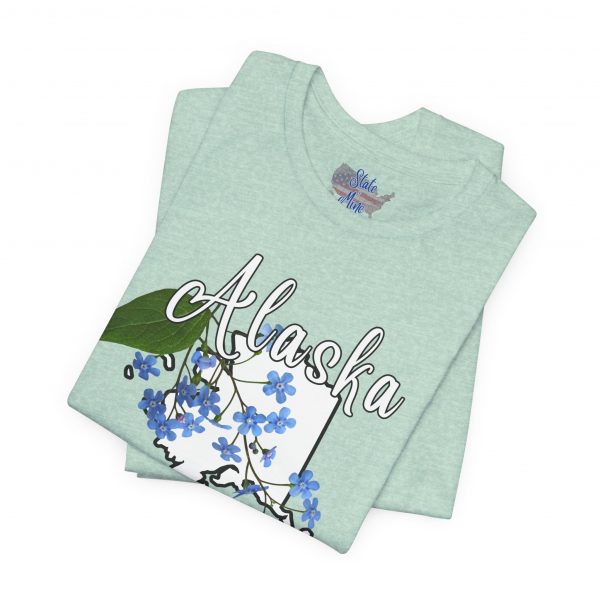 Alaska State Flower T-Shirt the Alpine Forget-Me-Not by State of Mine Graphic Tee, Unisex Shirt, Gift for Travelers, Casual Wear, Summer Fashion, Alaska Souvenir - Image 16