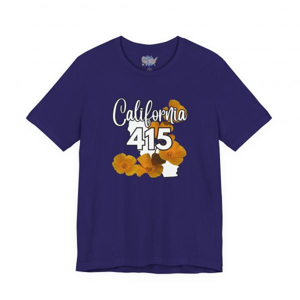 California State Flower the California Poppy 415 Area Code by State of Mine Tee, Unisex Jersey Short Sleeve Shirt, Perfect for Gifts, Travel, and Casual Wear, Ideal for Summer, Birthdays, and [...] - Image 21