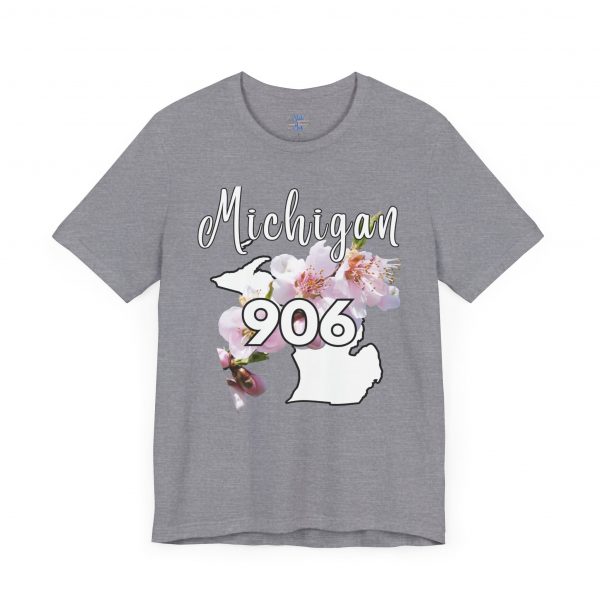 Michigan State Flower The Apple Blossom 906 Area Code by State of Mine. Unisex Jersey Short Sleeve Tee - Cozy Everyday Wear, Casual Style, Summer Essentials, Gift for Friends, Graphic Tee - Image 38