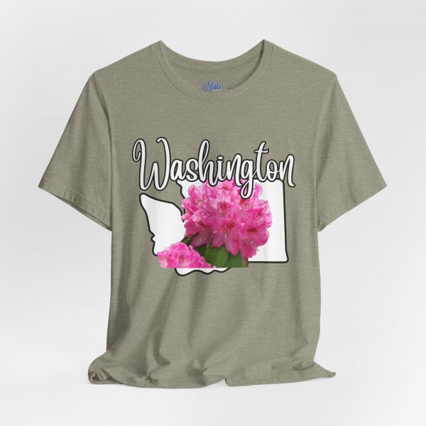 Washington State Flower the Pacific Rhododendron by State of Mine Tee, Unisex Jersey Short Sleeve Shirt, Perfect for Gifts, Travel, and Casual Wear, Ideal for Summer, Birthdays, and [...] - Image 17