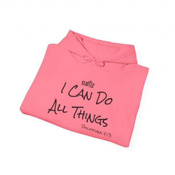 I Can Do All Things by Subtle--Unisex Hoodie, Cozy Sweatshirt, Faith-Based Inspirational Apparel, Philippians 4:13 - Image 46