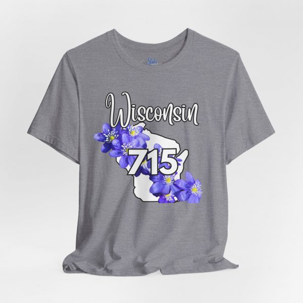 Wisconsin State Flower the Blue Violet by State of Mine Area Code 715 Tee, Unisex Jersey Short Sleeve Shirt, Perfect for Gifts, Travel, and Casual Wear, Ideal for Summer, Birthdays, and [...] - Image 21