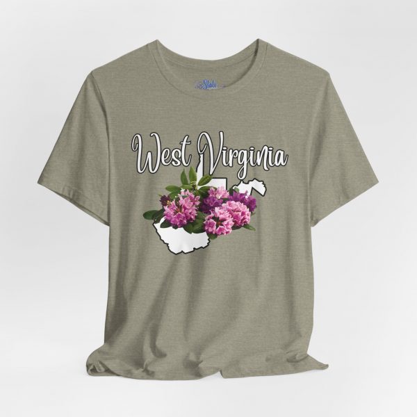 West Virginia State Flower the Rhododendron by State of Mine Tee, Unisex Jersey Short Sleeve Shirt, Perfect for Gifts, Travel, and Casual Wear, Ideal for Summer, Birthdays, and [...] - Image 15