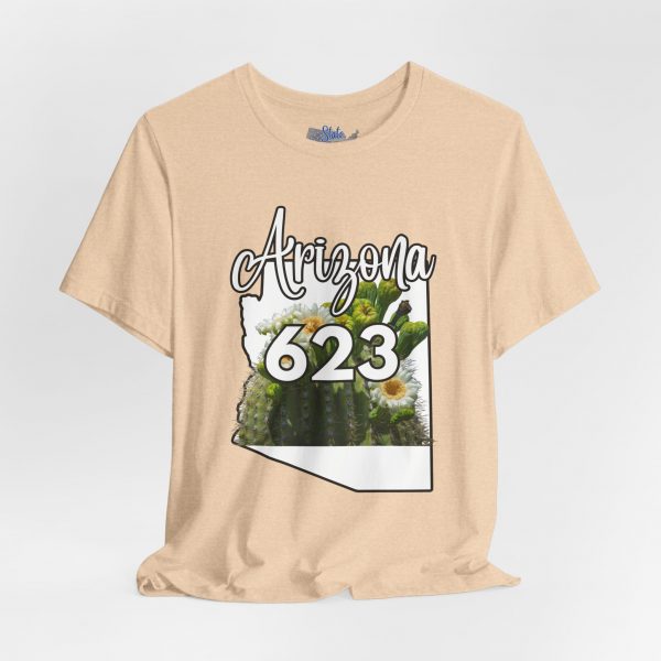 Arizona State Flower the Saguaro Blossom Area Code 623 by State of Mine  Tee, Unisex Jersey Short Sleeve Shirt, Perfect for Gifts, Travel, and Casual Wear, Ideal for Summer, Birthdays, and [...] - Image 7