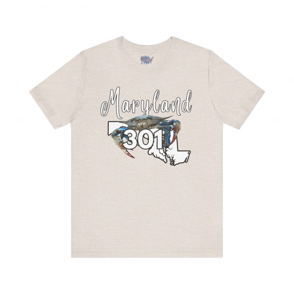 Maryland Crabs 301 Area Code by State of Mine Short Sleeve Tee, Unisex Summer Shirt, State Pride Tee, Beach T-Shirt, Gift for Marylanders - Image 17