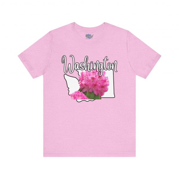 Washington State Flower the Pacific Rhododendron by State of Mine Tee, Unisex Jersey Short Sleeve Shirt, Perfect for Gifts, Travel, and Casual Wear, Ideal for Summer, Birthdays, and [...] - Image 27