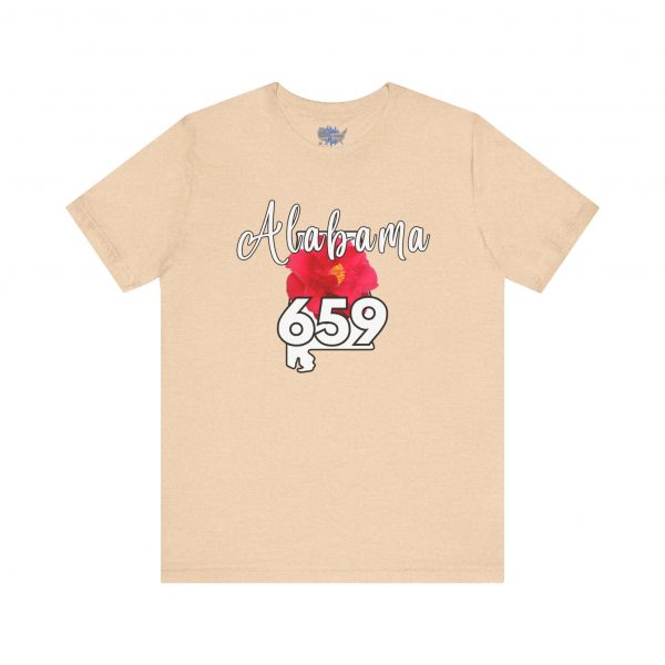 Alabama State Flower the Camellia 659 Area Code Tee by State of Mine, Casual Summer Wear, State Pride T-Shirt, Travel Souvenir, Gift for Him/Her, Festival Outfit, Outdoor Activities - Image 15