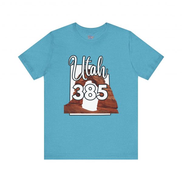Utah 385 Area Code Arches by State of Mine. Unisex Jersey Tee, Outdoor Adventure Shirt, Travel Gift, Casual Wear, Summer Tee, Unique Design - Image 45