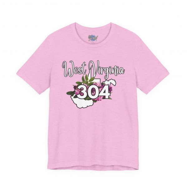 West Virginia State Flower the Rhododendron Area Code 304 by State of Mine Tee, Unisex Jersey Short Sleeve Shirt, Perfect for Gifts, Travel, and Casual Wear, Ideal for Summer, Birthdays, and [...] - Image 29