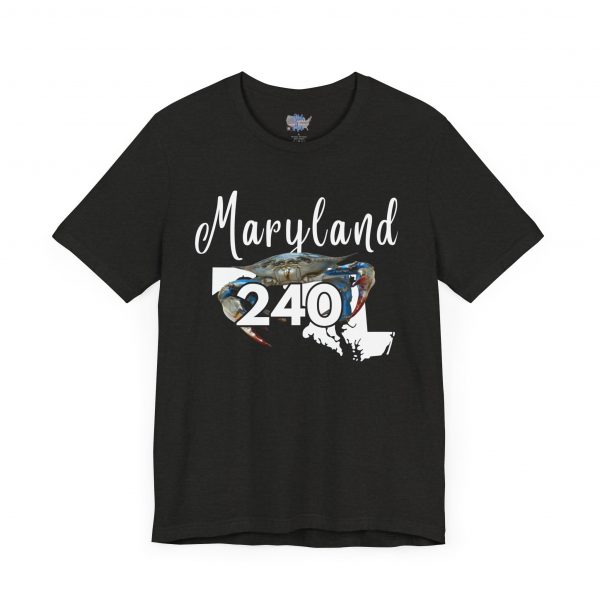 Maryland Blue Crabs Design 240 Area Code by State of Mine Short Sleeve Tee, Unisex Summer Shirt, State Pride Tee, Beach T-Shirt, Gift for Marylanders - Image 27