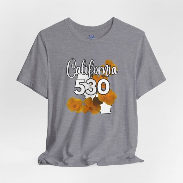 California State Flower the California Poppy 530 Area Code by State of Mine Tee, Unisex Jersey Short Sleeve Shirt, Perfect for Gifts, Travel, and Casual Wear, Ideal for Summer, Birthdays, and [...] - Image 15