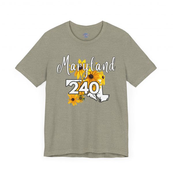 Maryland State Flower The Black-eyed Susan 240 Area Code by State of Mine Short Sleeve Tee, Casual Tee, Maryland Gift, Summer Shirt, State Pride Top, Floral Graphic Tee, Unisex T-Shirt - Image 27
