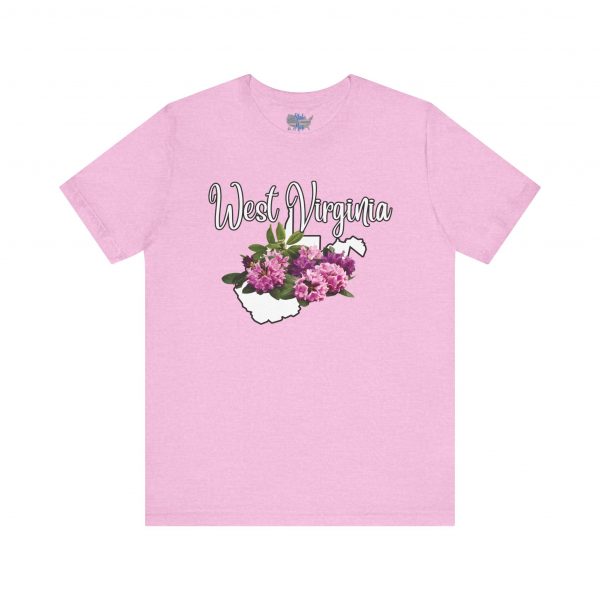 West Virginia State Flower the Rhododendron by State of Mine Tee, Unisex Jersey Short Sleeve Shirt, Perfect for Gifts, Travel, and Casual Wear, Ideal for Summer, Birthdays, and [...] - Image 27