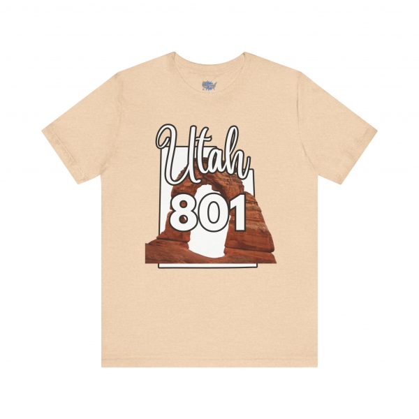 Utah 801 Area Code Arches by State of Mine. Unisex Jersey Tee, Outdoor Adventure Shirt, Travel Gift, Casual Wear, Summer Tee, Unique Design - Image 16