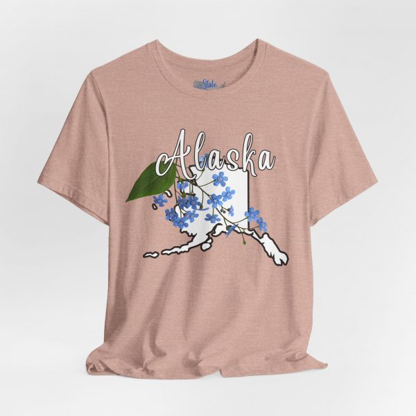 Alaska State Flower T-Shirt the Alpine Forget-Me-Not by State of Mine Graphic Tee, Unisex Shirt, Gift for Travelers, Casual Wear, Summer Fashion, Alaska Souvenir - Image 5