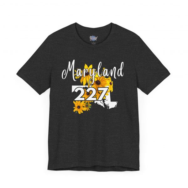 Maryland State Flower The Black-eyed Susan 227 Area Code by State of Mine Short Sleeve Tee, Casual Tee, Maryland Gift, Summer Shirt, State Pride Top, Floral Graphic Tee, Unisex T-Shirt - Image 39