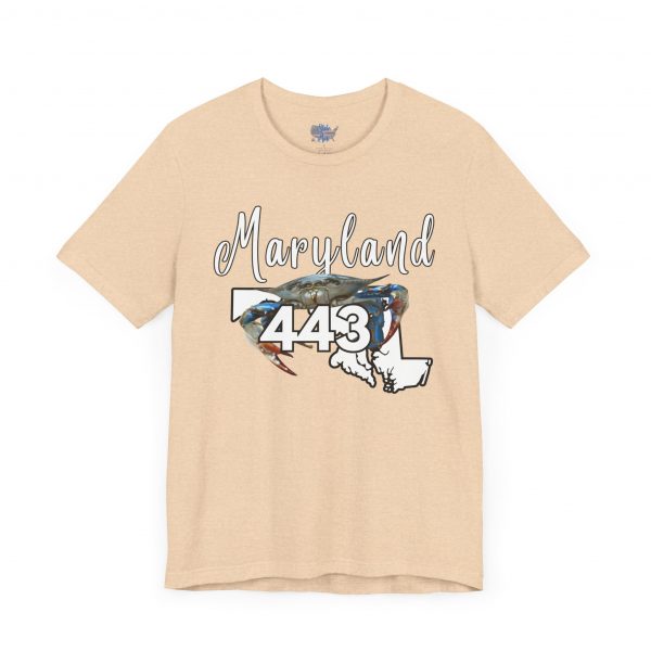 Maryland Blue Crab Design 443 Area Code by State of Mine Short Sleeve Tee, Unisex Summer Shirt, State Pride Tee, Beach T-Shirt, Gift for Marylanders - Image 27