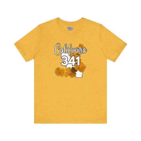 California State Flower the California Poppy 341 Area Code by State of Mine Tee, Unisex Jersey Short Sleeve Shirt, Perfect for Gifts, Travel, and Casual Wear, Ideal for Summer, Birthdays, and [...] - Image 27