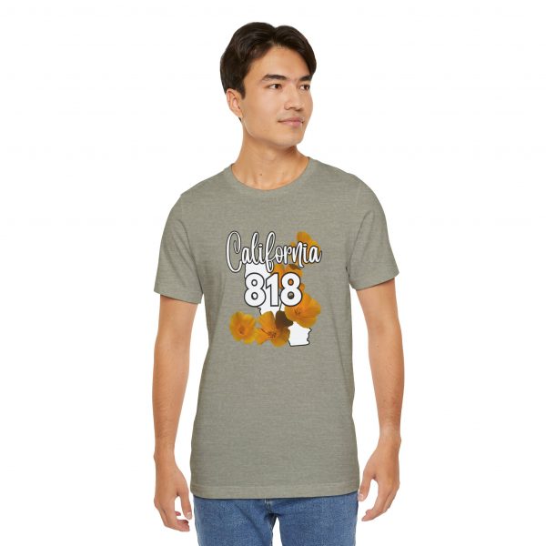 California State Flower the California Poppy 818 Area Code by State of Mine Tee, Unisex Jersey Short Sleeve Shirt, Perfect for Gifts, Travel, and Casual Wear, Ideal for Summer, Birthdays, and [...] - Image 14