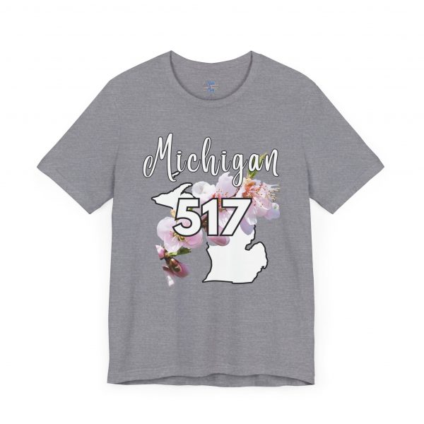 Michigan State Flower The Apple Blossom 517 Area Code by State of Mine. Unisex Jersey Short Sleeve Tee - Cozy Everyday Wear, Casual Style, Summer Essentials, Gift for Friends, Graphic Tee - Image 38