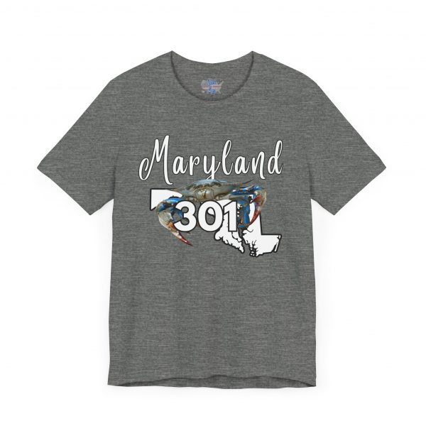 Maryland Crabs 301 Area Code by State of Mine Short Sleeve Tee, Unisex Summer Shirt, State Pride Tee, Beach T-Shirt, Gift for Marylanders - Image 11