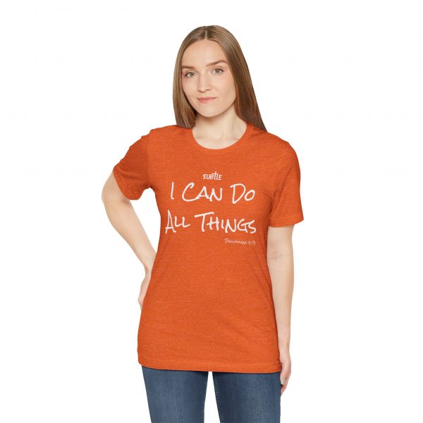 I Can Do All Things by Subtle Merch--Unisex Dark Colored Heavy Cotton T-Shirt, Faith-Based and Inspirational, Philippians 4:13 - Image 11