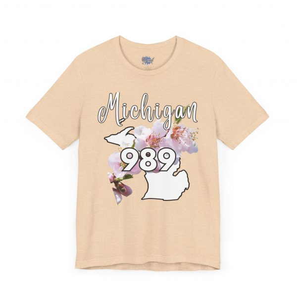 Michigan State Flower The Apple Blossom 989 Area Code by State of Mine. Unisex Jersey Short Sleeve Tee - Cozy Everyday Wear, Casual Style, Summer Essentials, Gift for Friends, Graphic Tee - Image 18