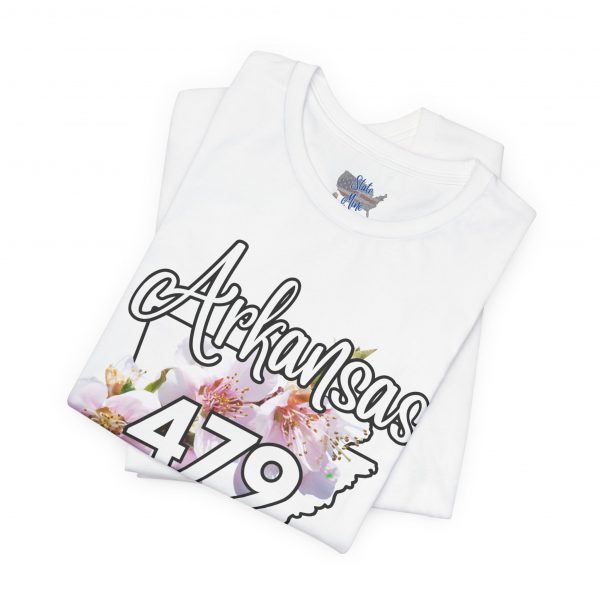 Arkansas State Flower The Apple Blossom 479 Area Code by State of Mine. Unisex Jersey Short Sleeve Tee - Cozy Everyday Wear, Casual Style, Summer Essentials, Gift for Friends, Graphic Tee - Image 11