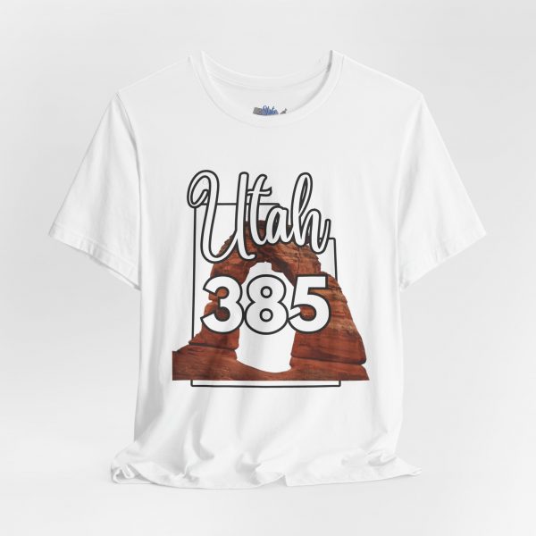 Utah 385 Area Code Arches by State of Mine. Unisex Jersey Tee, Outdoor Adventure Shirt, Travel Gift, Casual Wear, Summer Tee, Unique Design - Image 11