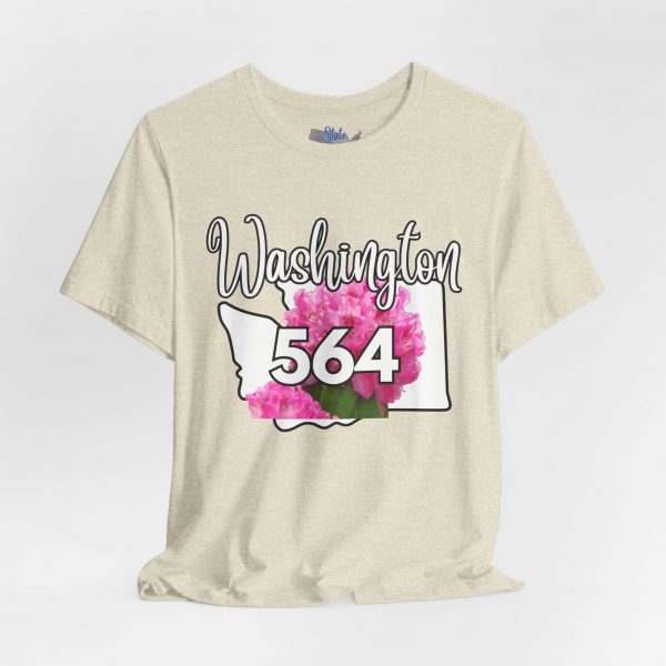 Washington State Flower the Pacific Rhododendron 564 Area Code by State of Mine Tee, Unisex Jersey Short Sleeve Shirt, Perfect for Gifts, Travel, and Casual Wear, Ideal for Summer, Birthdays, and [...] - Image 15