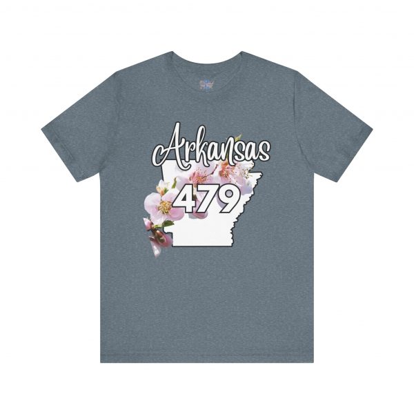 Arkansas State Flower The Apple Blossom 479 Area Code by State of Mine. Unisex Jersey Short Sleeve Tee - Cozy Everyday Wear, Casual Style, Summer Essentials, Gift for Friends, Graphic Tee - Image 40