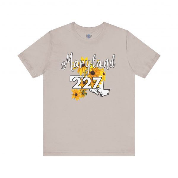 Maryland State Flower The Black-eyed Susan 227 Area Code by State of Mine Short Sleeve Tee, Casual Tee, Maryland Gift, Summer Shirt, State Pride Top, Floral Graphic Tee, Unisex T-Shirt - Image 29