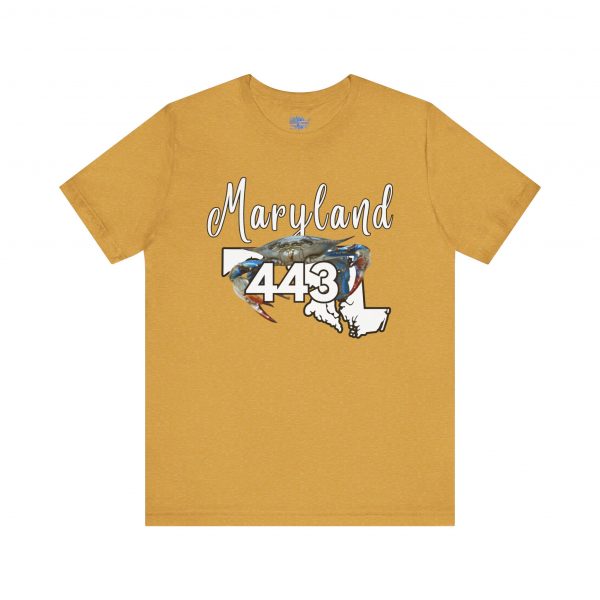Maryland Blue Crab Design 443 Area Code by State of Mine Short Sleeve Tee, Unisex Summer Shirt, State Pride Tee, Beach T-Shirt, Gift for Marylanders - Image 29