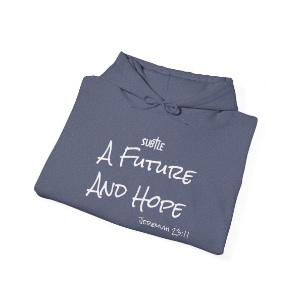 A Future and Hope by Subtle--Unisex Dark Colored Hoodie, Cozy Sweatshirt, Faith-Based Inspirational Apparel, Jeremiah 23:11 - Image 44