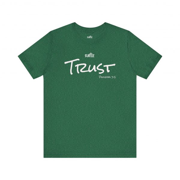 Trust by Subtle Merch--Unisex Dark Colored Heavy Cotton T-Shirt, Faith-Based and Inspirational, Proverbs 3:5 - Image 21