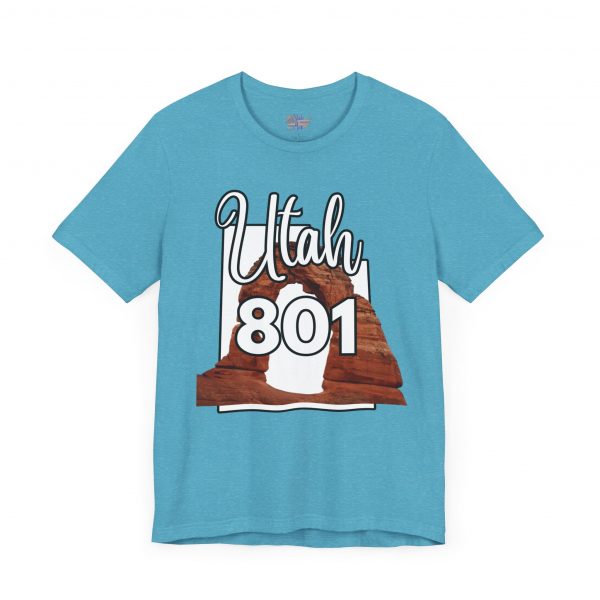 Utah 801 Area Code Arches by State of Mine. Unisex Jersey Tee, Outdoor Adventure Shirt, Travel Gift, Casual Wear, Summer Tee, Unique Design - Image 47