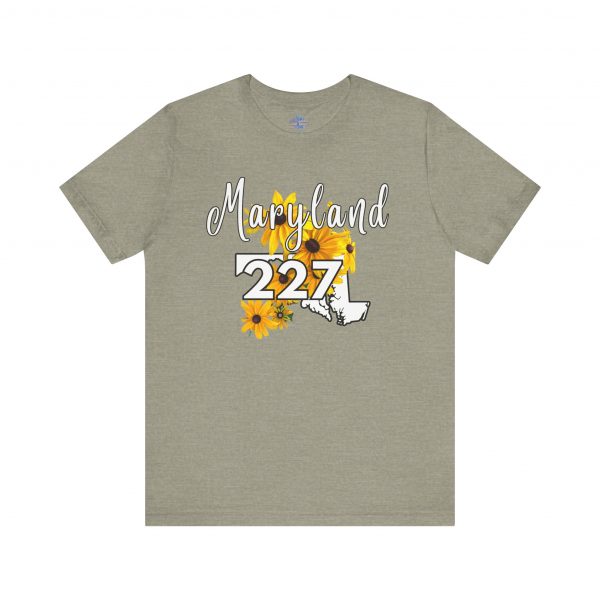 Maryland State Flower The Black-eyed Susan 227 Area Code by State of Mine Short Sleeve Tee, Casual Tee, Maryland Gift, Summer Shirt, State Pride Top, Floral Graphic Tee, Unisex T-Shirt - Image 25