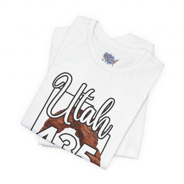 Utah 435 Area Code Arches by State of Mine. Unisex Jersey Tee, Outdoor Adventure Shirt, Travel Gift, Casual Wear, Summer Tee, Unique Design - Image 7