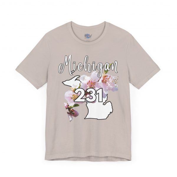 Michigan State Flower The Apple Blossom 231 Area Code by State of Mine. Unisex Jersey Short Sleeve Tee - Cozy Everyday Wear, Casual Style, Summer Essentials, Gift for Friends, Graphic Tee - Image 30
