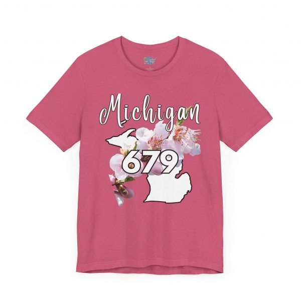 Michigan State Flower The Apple Blossom 679 Area Code by State of Mine. Unisex Jersey Short Sleeve Tee - Cozy Everyday Wear, Casual Style, Summer Essentials, Gift for Friends, Graphic Tee - Image 50
